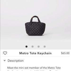 Mz Wallace metro tote keychain